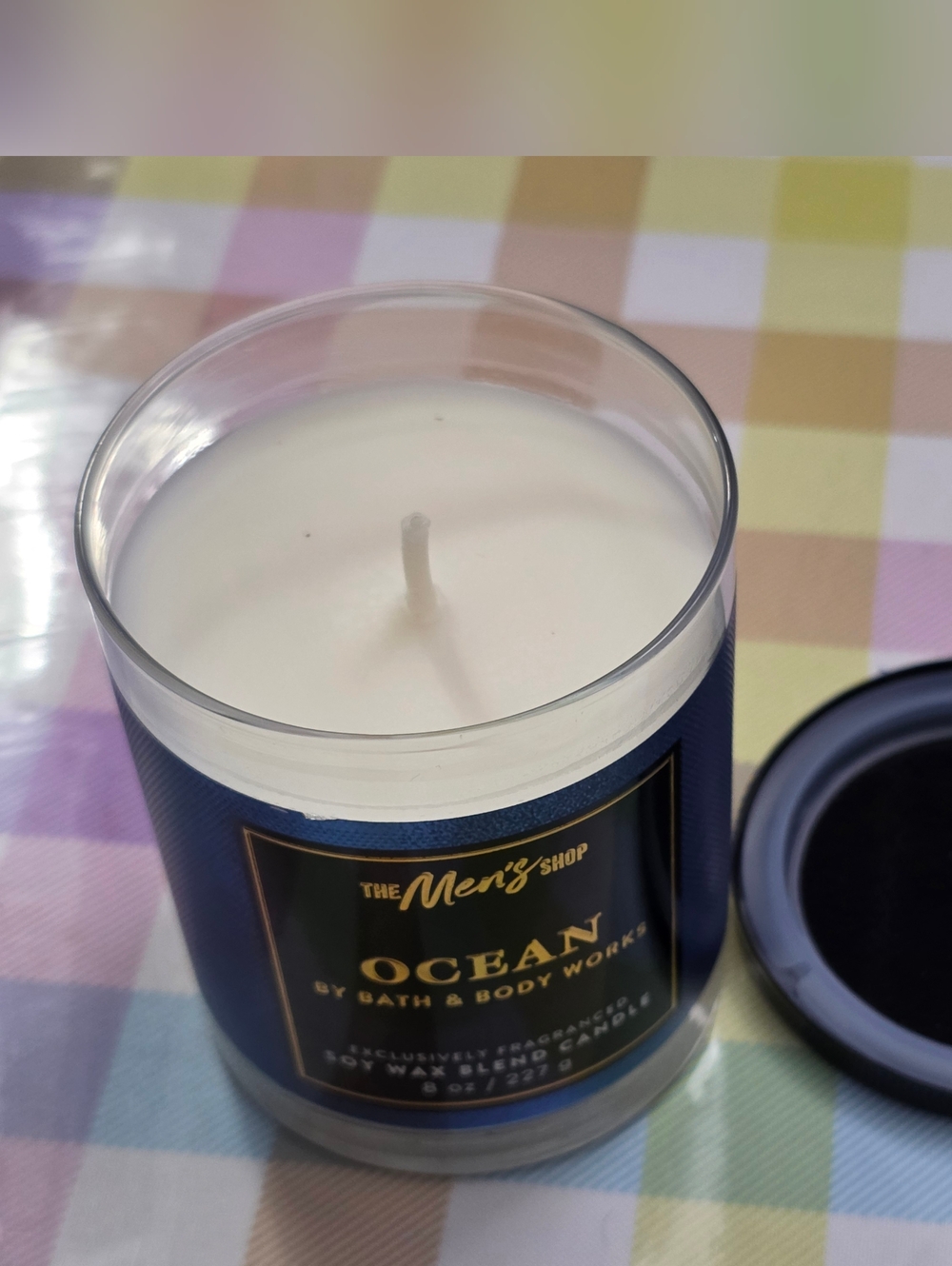 Bath & Body Works The Men's Shop Ocean Soy Wax Single Wick Candle 8oz NEW - Picture 2 of 3